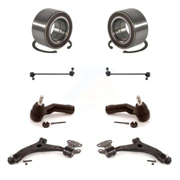 Front Bearing Lower Control Arm Outer Tie Rod Link Kit (8Pc) For 2010-2013 Mazda 3 Sport K7T-108255