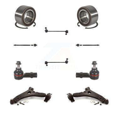 Front Wheel Bearing Lower Control Arm Outer Inner Tie Rod Link Kit (10Pc) For Ford Focus K7T-108260