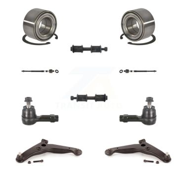 Front Bearing Lower Control Arm Outer Inner Tie Rod Link Kit (10Pc) For Mitsubishi Lancer K7T-108265