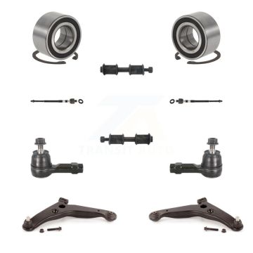 Front Bearing Lower Control Arm Outer Inner Tie Rod Link Kit (10Pc) For Mitsubishi Lancer K7T-108266