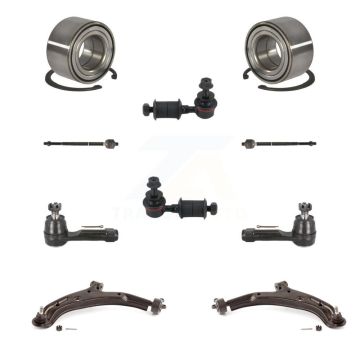 Front Bearing Lower Control Arm Outer Inner Tie Rod End Link Kit (10Pc) For Nissan Sentra K7T-108267