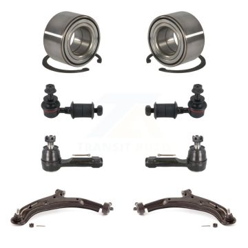 Front Bearing Lower Control Arm Ball Joint Outer Tie Rod Link Kit (8Pc) For Nissan Sentra K7T-108282