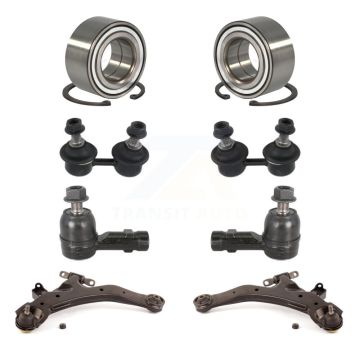 Front Wheel Bearing Lower Arm Outer Tie Rod Link Kit (8Pc) For 2001-2006 Hyundai Elantra K7T-108286