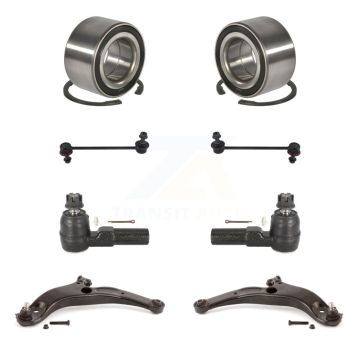 Front Bearing Lower Control Arm Outer Tie Rod Link Kit (8Pc) For 1999-2000 Mazda Protege K7T-108291