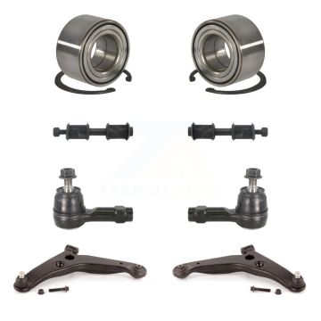 Front Wheel Bearing Lower Control Arm Outer Tie Rod Link Kit (8Pc) For Mitsubishi Lancer K7T-108297