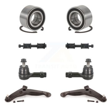 Front Wheel Bearing Lower Control Arm Outer Tie Rod Link Kit (8Pc) For Mitsubishi Lancer K7T-108298