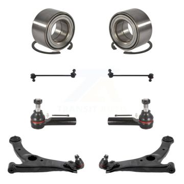 Front Bearing Lower Control Arm with BJ Outer Tie Rod & Link Kit (8Pc) For Toyota Corolla K7T-108300