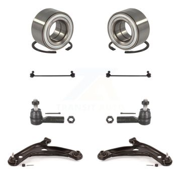 Front Bearing Lower Control Arm Outer Tie Rod Link Kit (8Pc) For Toyota Yaris Prius C xD K7T-108301