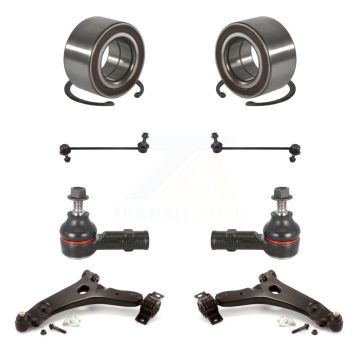 Front Bearing Lower Control Arm w/ Ball Joint Outer Tie Rod Link Kit (8Pc) For Ford Focus K7T-108304