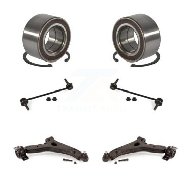 Front Wheel Bearing Lower Control Arm with Ball Joint & Sway Bar Link Kit For Ford Focus K7T-108326
