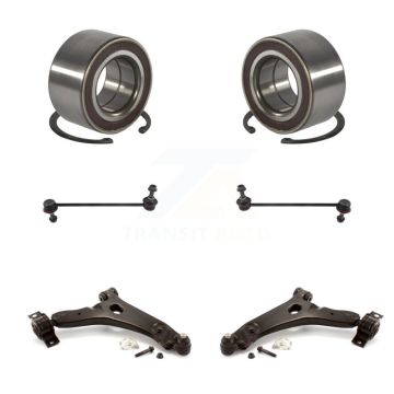 Front Wheel Bearing Lower Control Arm with Ball Joint & Sway Bar Link Kit For Ford Focus K7T-108327
