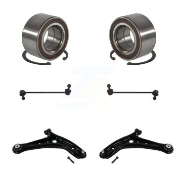 Front Wheel Bearing Lower Control Arm with Ball Joint & Sway Bar Link Kit For Ford Fiesta K7T-108329