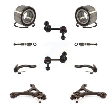 Front Bearing Lower Control Arm Outer Inner Tie Rod Link Kit (10Pc) For Honda Civic 1.3L K7T-108393