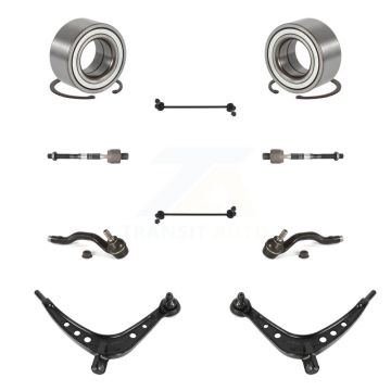 Front Bearing Lower Arm Outer Inner Tie Rod Link Kit (10Pc) For 2001-2005 BMW 325xi 330xi K7T-108394