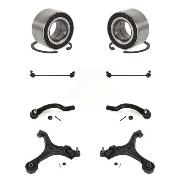 Front Bearing Lower Control Arm w/ Ball Joint Outer Tie Rod Link Kit (8Pc) For Acura ILX K7T-108398