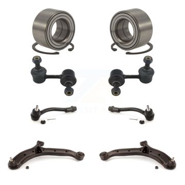 Front Bearing Lower Control Arm Outer Tie Rod Link Kit (8Pc) For Hyundai Accent Hatchback K7T-108399