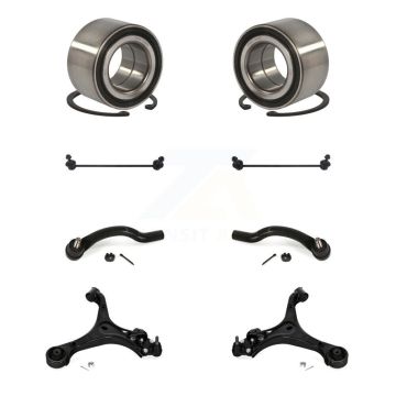 Front Bearing Lower Control Arm Ball Joint Outer Tie Rod & Link Kit (8Pc) For Honda Civic K7T-108414