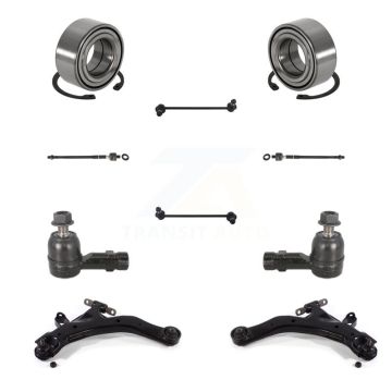 Front Bearing Lower Control Arm Outer Inner Tie Rod & Link Kit (10Pc) For Hyundai Tiburon K7T-108417