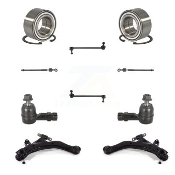 Front Bearing Lower Arm Outer Inner Tie Rod End Link Kit (10Pc) For Kia Spectra Spectra5 K7T-108418