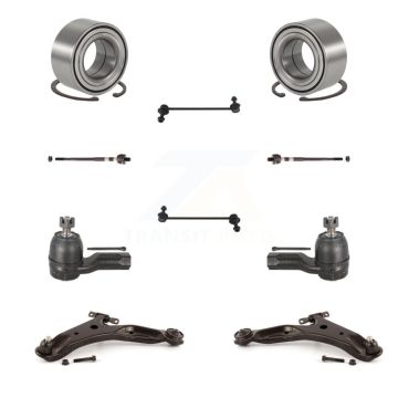 Front Bearing Lower Arm Outer Inner Tie Rod & Link Kit (10Pc) For 01-06 Hyundai Santa Fe K7T-108423