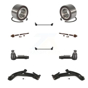 Front Wheel Bearing Lower Arm Outer Inner Tie Rod Link Kit (10Pc) For 2007-2008 Honda Fit K7T-108425