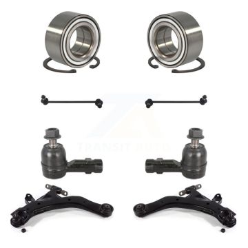 Front Bearing Lower Control Arm Outer Tie Rod End Link Kit (8Pc) For Hyundai Tiburon 2.0L K7T-108426