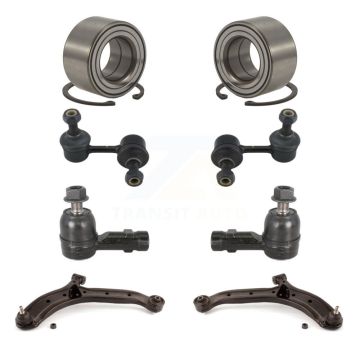 Front Bearing Lower Control Arm Outer Tie Rod Link Kit (8Pc) For 2000-2005 Hyundai Accent K7T-108433