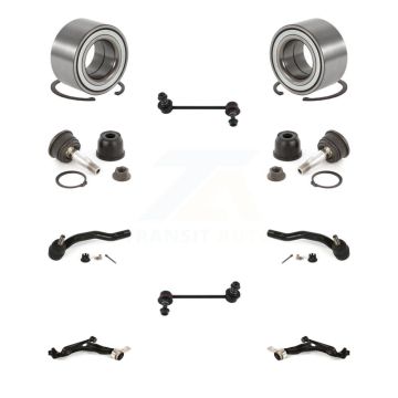 Front Wheel Bearing Lower Control Arm Upper Ball joint Outer Tie Rod Link Kit (10Pc) For K7T-108473