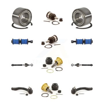 Front Bearing Upper Lower Ball Joint Outer Inner Tie Rod Link Kit (12Pc) For Honda Civic K7T-108476