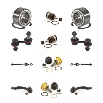 Front Bearing Upper Lower Ball Joint Outer Inner Tie Rod Link Kit (12Pc) For Honda Civic K7T-108480