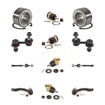 Front Bearing Upper Lower Ball Joint Outer Inner Tie Rod Link Kit (12Pc) For Honda Civic K7T-108481