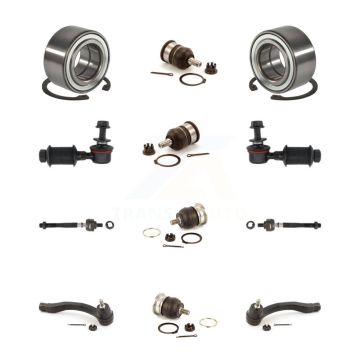 Front Bearing Upper Lower Ball Joint Outer Inner Tie Rod Link Kit (12Pc) For Acura Honda K7T-108484