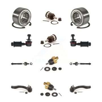 Front Bearing Upper Lower Ball Joint Outer Inner Tie Rod Link Kit (12Pc) For Acura EL del K7T-108485