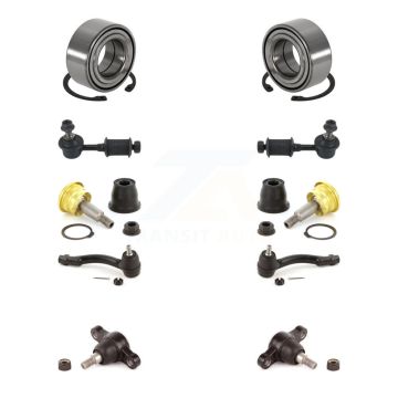 Front Bearing Upper Lower Ball Joint Outer Tie Rod Link Kit (10Pc) For Hyundai Sonata Kia K7T-108516