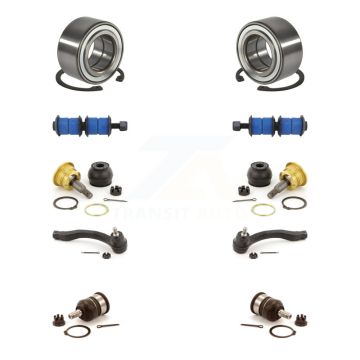Front Wheel Bearing Upper Lower Ball Joint Outer Tie Rod Link Kit (10Pc) For Honda Civic K7T-108524