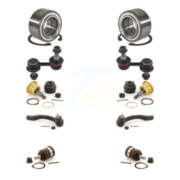 Front Bearing Upper Lower Ball Joint Outer Tie Rod End Link Kit (10Pc) For Honda Civic Si K7T-108525