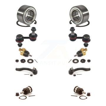 Front Bearing Upper Lower Ball Joint Outer Tie Rod End Link Kit (10Pc) For Honda Civic Si K7T-108526
