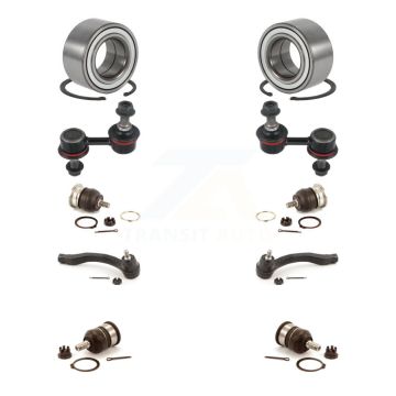 Front Bearing Upper Lower Ball Joint Outer Tie Rod & Link Kit (10Pc) For 97-01 Honda CR-V K7T-108527