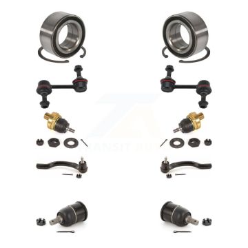 Front Bearing Upper Lower Ball Joint Outer Tie Rod Link Kit (10Pc) For Honda Accord Acura K7T-108547
