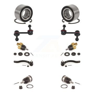 Front Bearing Upper Lower Ball Joint Outer Tie Rod Link Kit (10Pc) For Honda Accord Acura K7T-108549