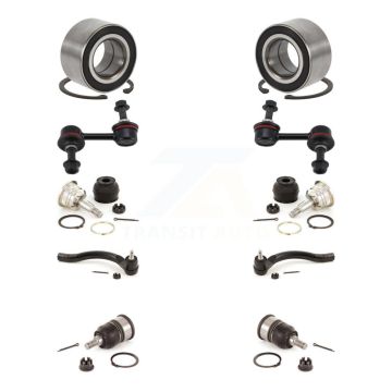 Front Wheel Bearing Upper Lower Ball Joint Outer Tie Rod Link Kit (10Pc) For Honda Accord K7T-108550