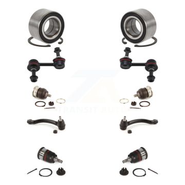 Front Bearing Upper Lower Ball Joint Outer Tie Rod Link Kit (10Pc) For 2004-2006 Acura TL K7T-108552