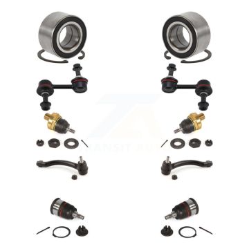 Front Bearing Upper Lower Ball Joint Outer Tie Rod Link Kit (10Pc) For 2004-2006 Acura TL K7T-108553