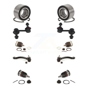 Front Bearing Upper Lower Ball Joint Outer Tie Rod Link Kit (10Pc) For 2007-2008 Acura TL K7T-108554