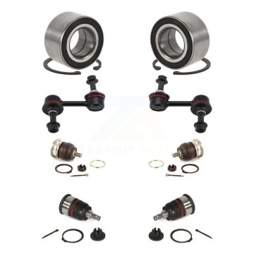 Front Wheel Bearing Upper Lower Ball Joint Sway Bar Link Kit (8Pc) For 2004-2006 Acura TL K7T-108560