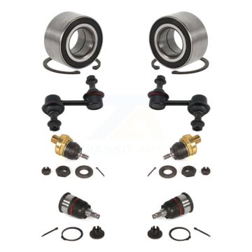 Front Wheel Bearing Upper Lower Ball Joint Sway Bar Link Kit (8Pc) For 2007-2008 Acura TL K7T-108567