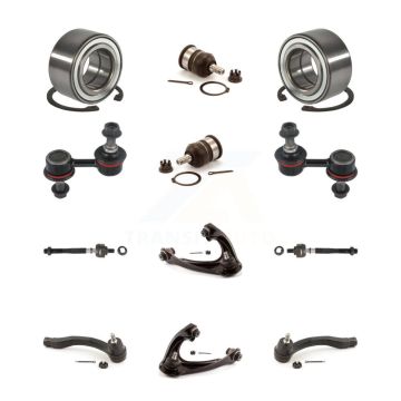 Front Bearing Upper Control Arm Lower Ball Joint Outer Inner Tie Rod Link Kit (12Pc) For K7T-108576