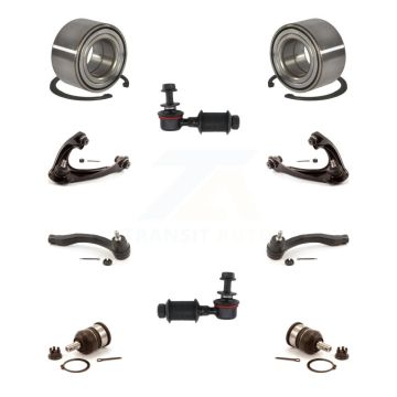 Front Wheel Bearing Upper Control Arm Lower Ball Joint Outer Tie Rod Link Kit (10Pc) For K7T-108580