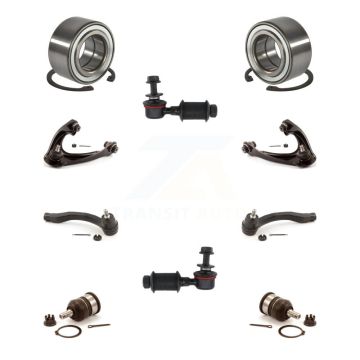 Front Wheel Bearing Upper Control Arm Lower Ball Joint Outer Tie Rod Link Kit (10Pc) For K7T-108581