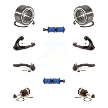 Front Wheel Bearing Upper Control Arm Lower Ball Joint Outer Tie Rod Link Kit (10Pc) For K7T-108583